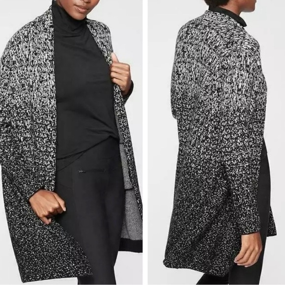 Athleta Whyte Sweater Coat Wool and Cashmere in Black Ombré - Picture 1 of 7